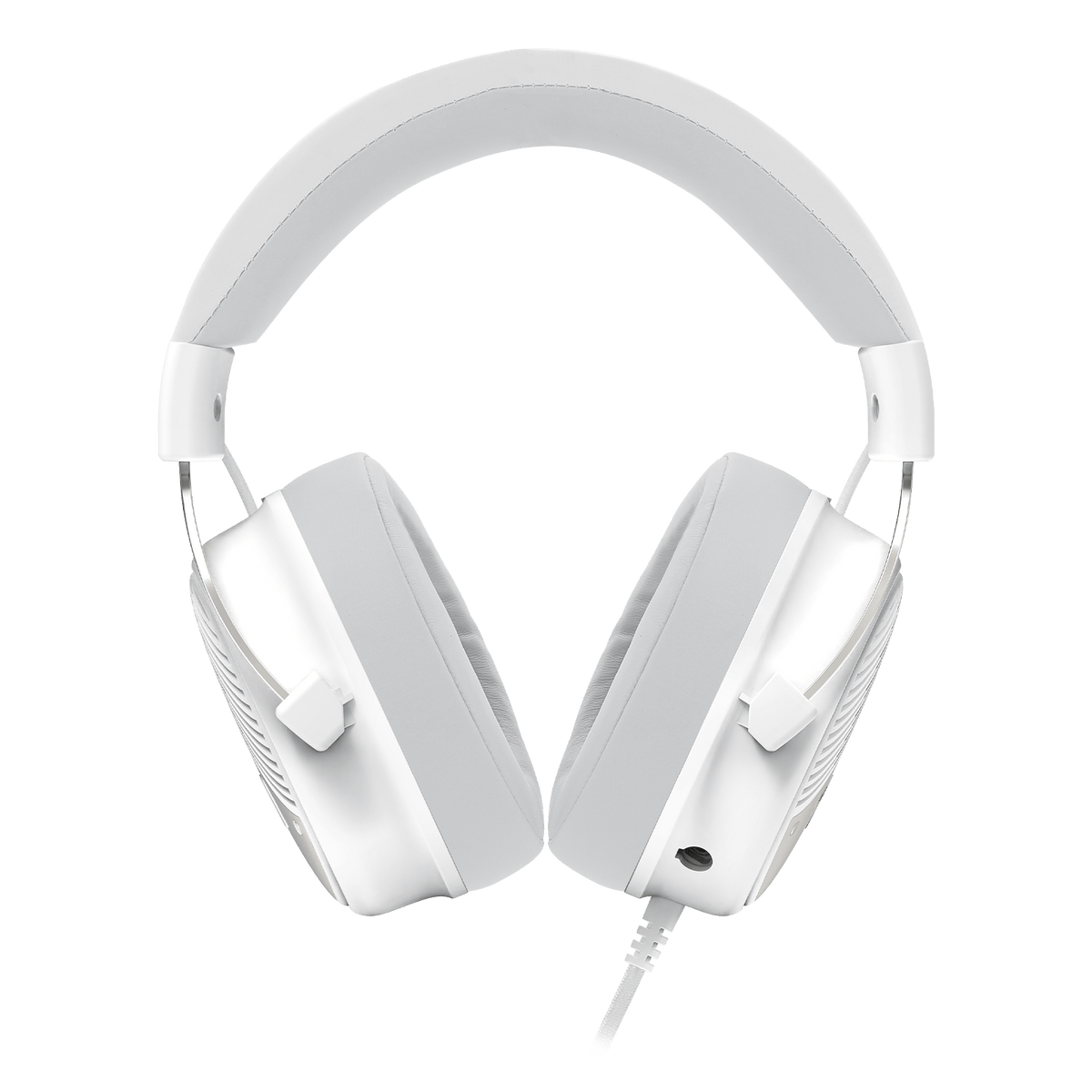 Redragon EU H730 USB Wired Gaming Headset - 53mm Drivers, 360° Spatial Sound, Detachable Noise-Canceling Microphone, Magnetic Replaceable Ear Cushions, Over-Ear Headphones Works for PC/PS4/PS5, White