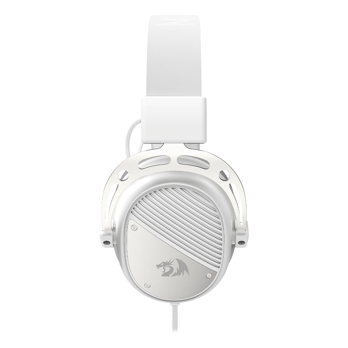 Redragon EU H730 USB Wired Gaming Headset - 53mm Drivers, 360° Spatial Sound, Detachable Noise-Canceling Microphone, Magnetic Replaceable Ear Cushions, Over-Ear Headphones Works for PC/PS4/PS5, White