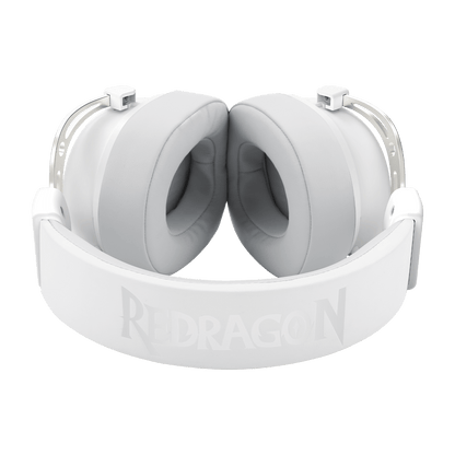 Redragon EU H730 USB Wired Gaming Headset - 53mm Drivers, 360° Spatial Sound, Detachable Noise-Canceling Microphone, Magnetic Replaceable Ear Cushions, Over-Ear Headphones Works for PC/PS4/PS5, White