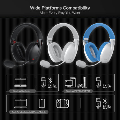 Redragon EU H848 Bluetooth Wireless Gaming Headset
