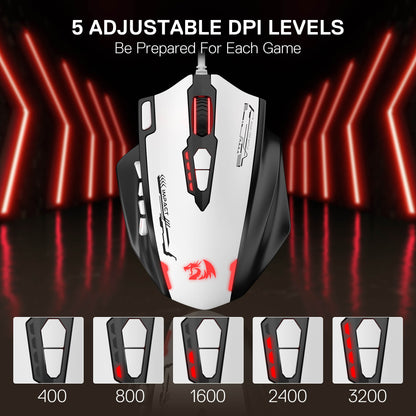 Redragon EU M908 Impact RGB LED MMO Gaming Mouse with 12 Side Buttons