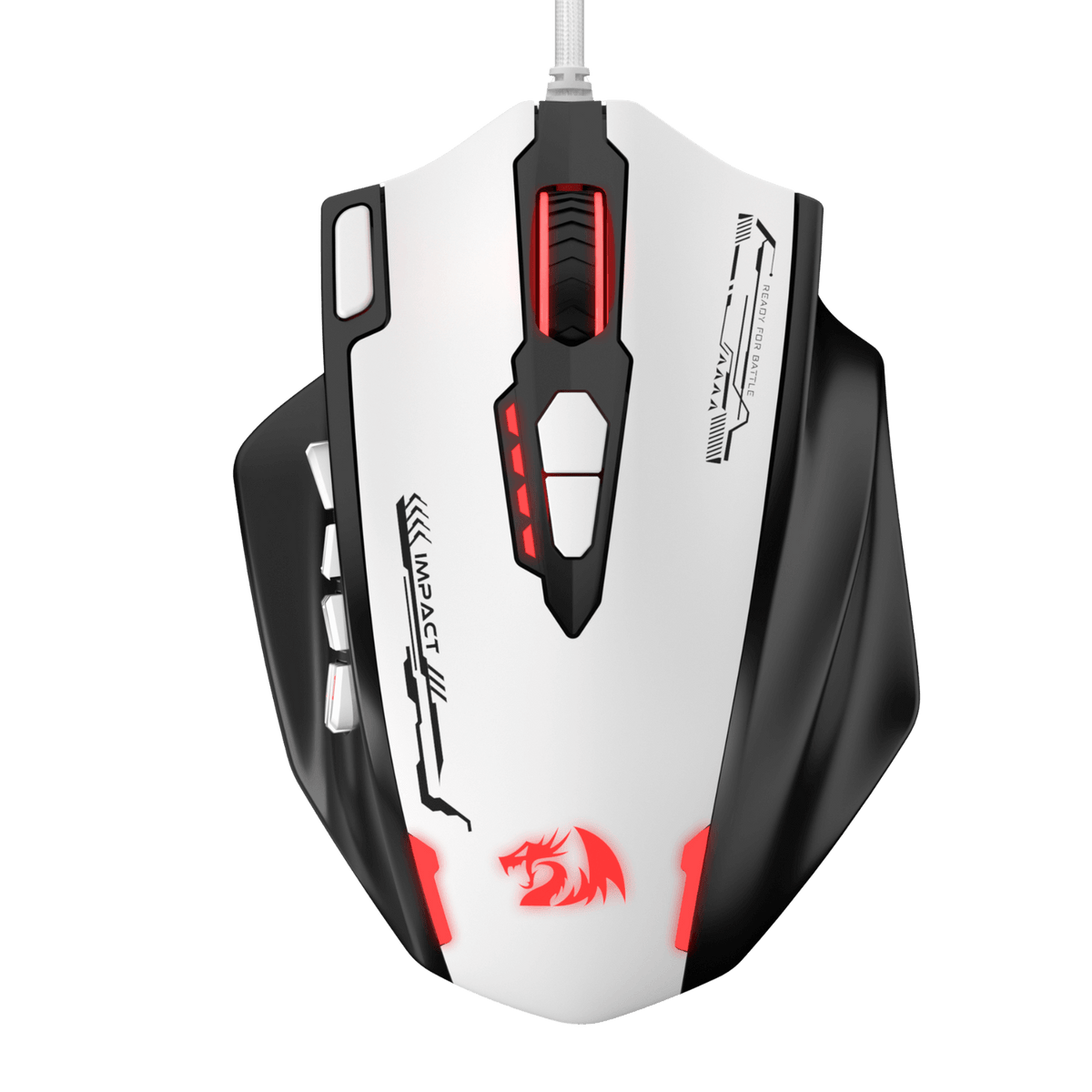 Redragon EU M908 Impact RGB LED MMO Gaming Mouse with 12 Side Buttons, Optical Wired Ergonomic Mouse with Max 24,000DPI, High Precision, 18 Programmable Macro Shortcuts, Comfort Grip