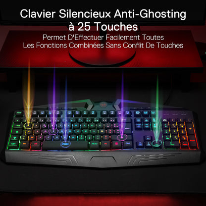Redragon EU Gaming keyboard with RGB lighting on a dark background
