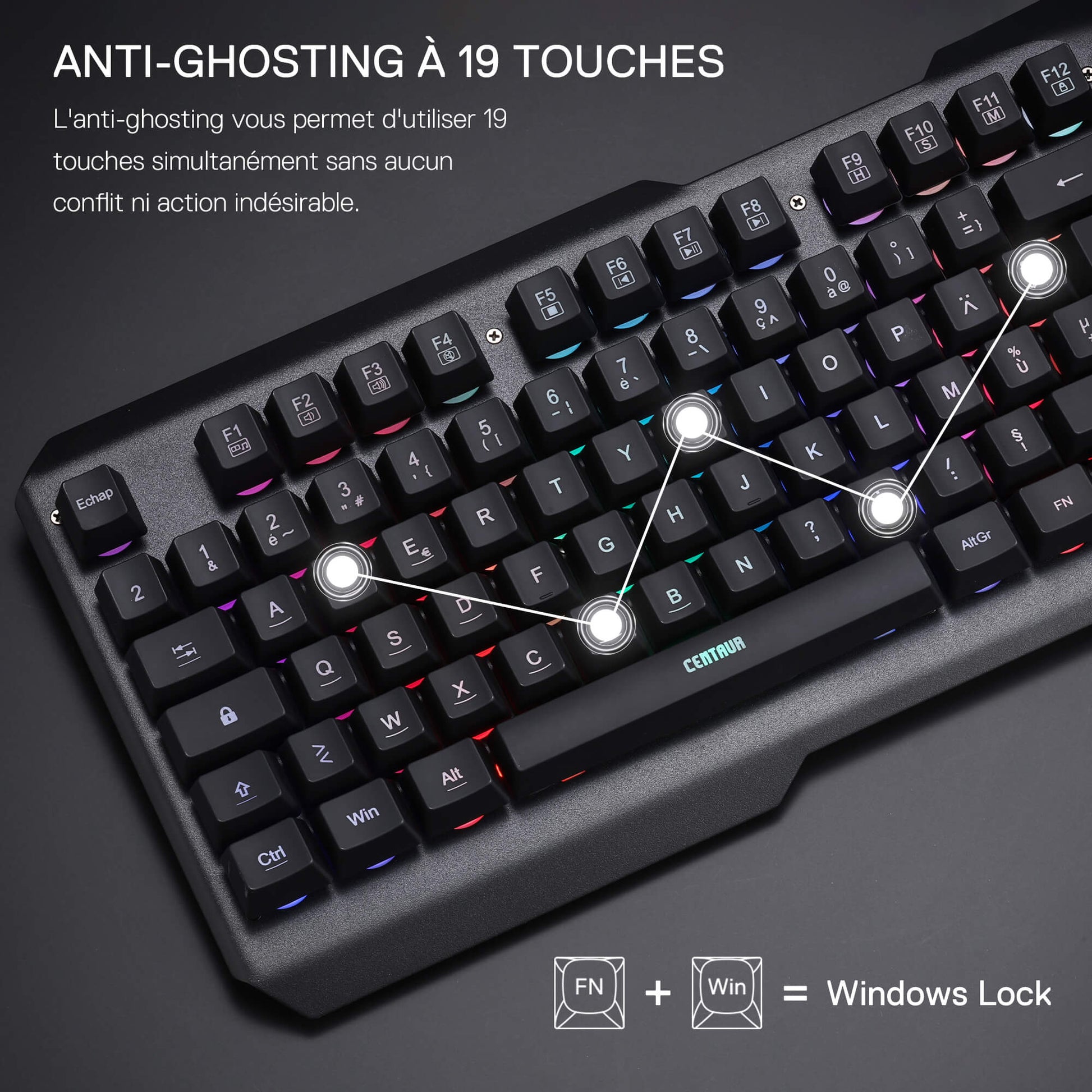 Redragon EU Mechanical keyboard with anti-ghosting feature on a dark background