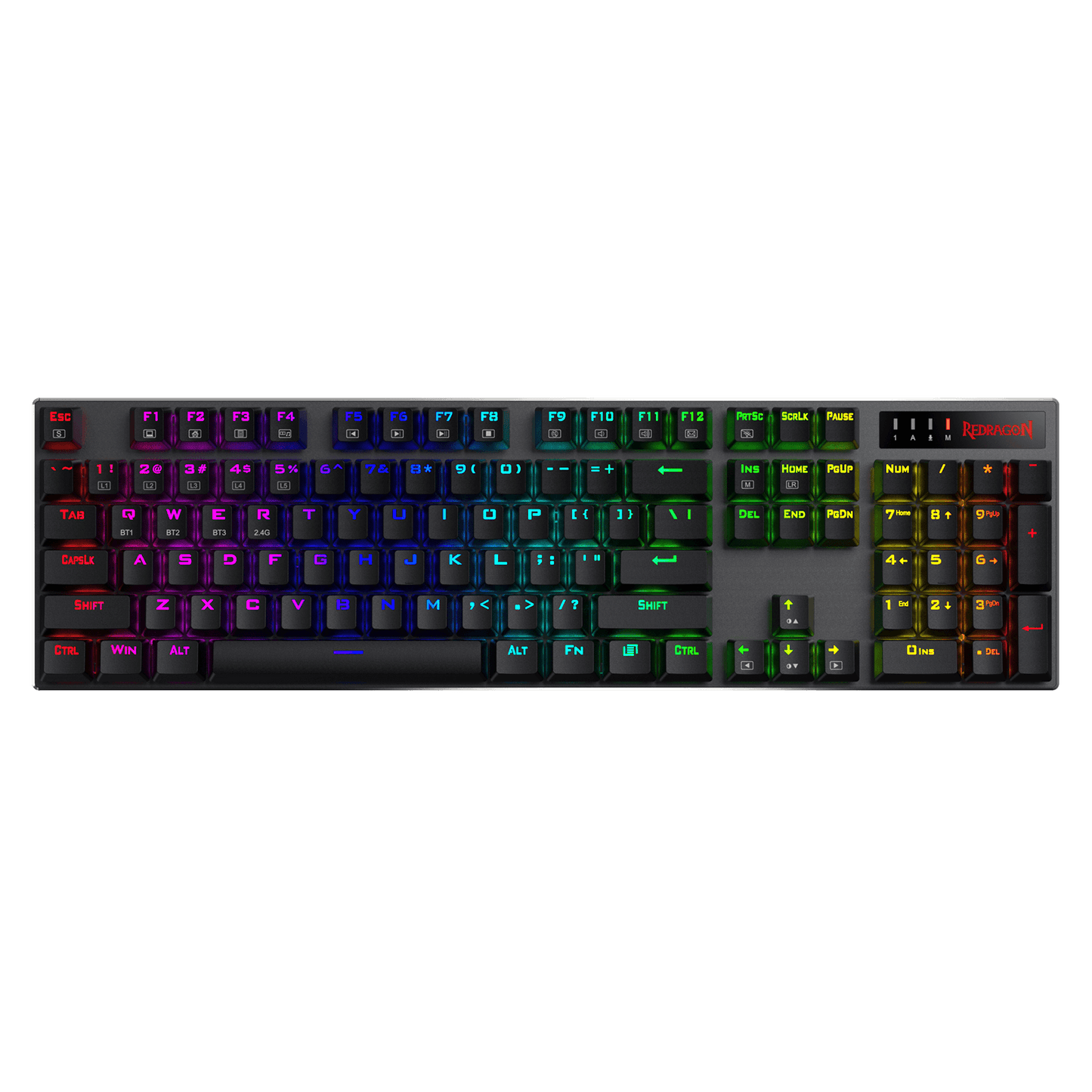 Redragon EU  K556 PRO Upgraded aluminum  Wireless RGB Gaming Keyboard