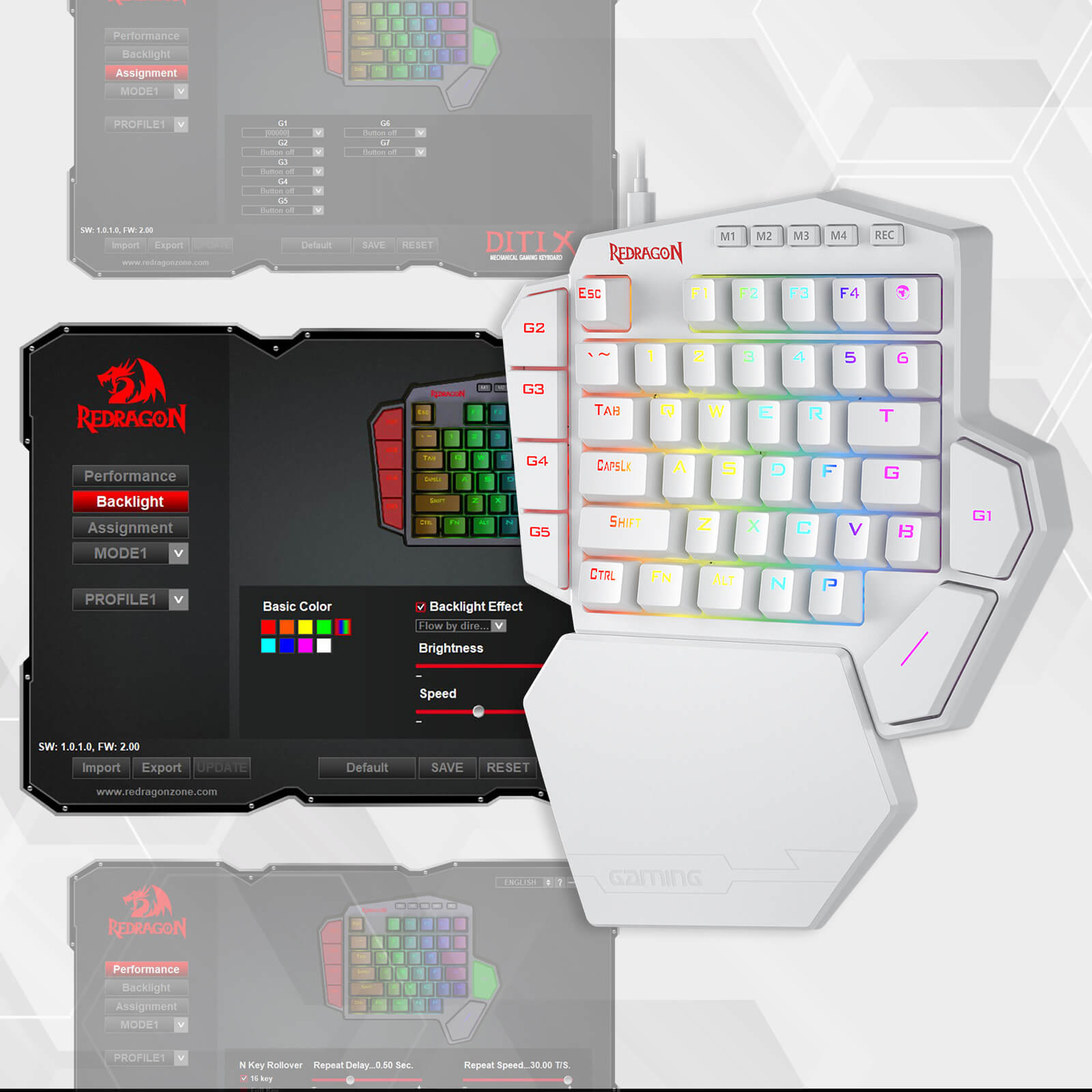 Redragon EU K585 DITI One-Handed RGB Mechanical Gaming Keyboard
