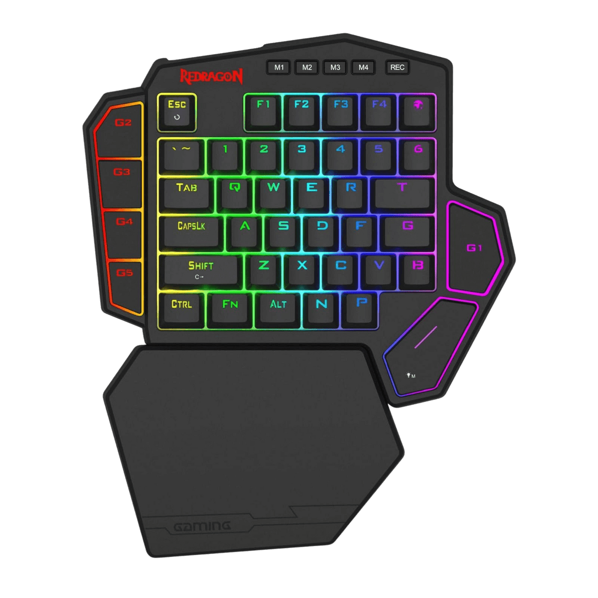 Redragon EU K585 HE Rapid Trigger Gaming Keyboard, 8K Wired One-Handed Mechanical Keyboard w/Next-Gen UltraMag 100% POM Silky Magnetic Switch, Dual-Module Floating Structure Design, Detachable Wrist Rest