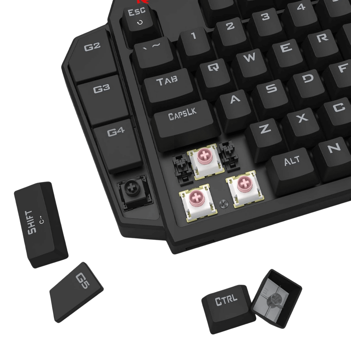 Redragon EU K585 HE Rapid Trigger Gaming Keyboard, 8K Wired One-Handed Mechanical Keyboard w/Next-Gen UltraMag 100% POM Silky Magnetic Switch, Dual-Module Floating Structure Design, Detachable Wrist Rest