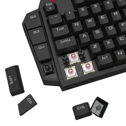 Redragon EU K585 HE Rapid Trigger Gaming Keyboard, 8K Wired One-Handed Mechanical Keyboard w/Next-Gen UltraMag 100% POM Silky Magnetic Switch, Dual-Module Floating Structure Design, Detachable Wrist Rest
