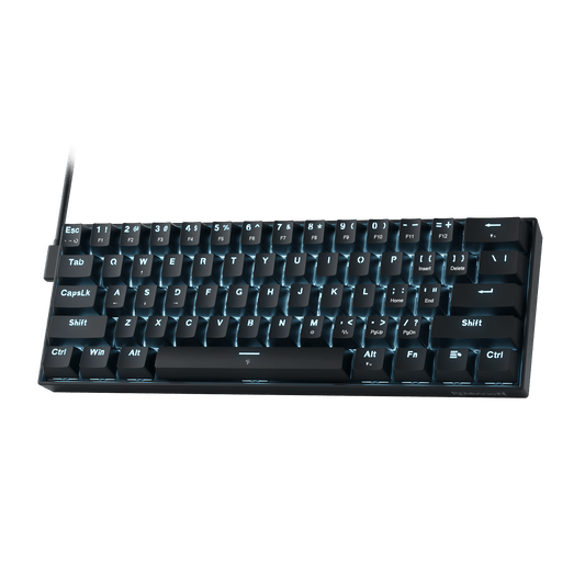 Redragon EU K617 HE Rapid Trigger Gaming Keyboard, 60% 61 Keys Wired Mechanical Keyboard w/Hyper-Fast Actuation, Dedicated Hall Effect Magnetic Switch, Actuation Point Adjustable, Essential Black