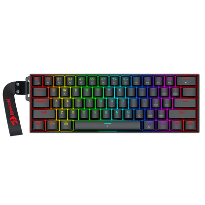 Redragon EU K617 HE Rapid Trigger Gaming Keyboard, 60% 61 Keys Wired Mechanical Keyboard w/Hyper-Fast Actuation, Dedicated Hall Effect Magnetic Switch, Actuation Point Adjustable, Essential Black | show