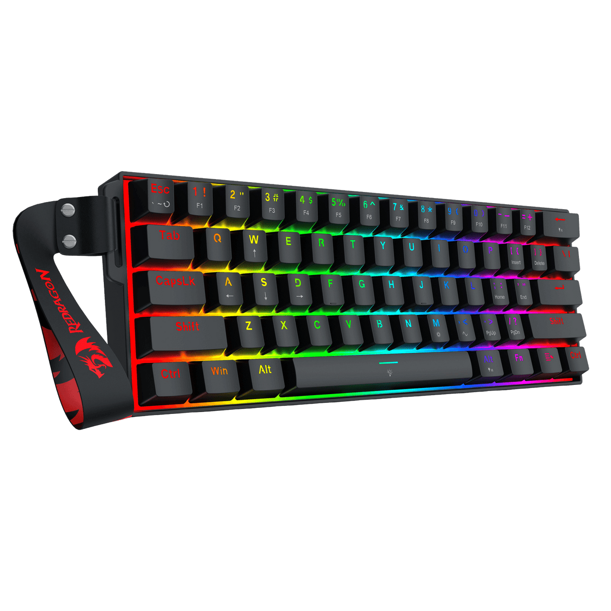 Redragon EU K617 HE Rapid Trigger Gaming Keyboard, 60% 61 Keys Wired Mechanical Keyboard w/Hyper-Fast Actuation, Dedicated Hall Effect Magnetic Switch, Actuation Point Adjustable, Essential Black