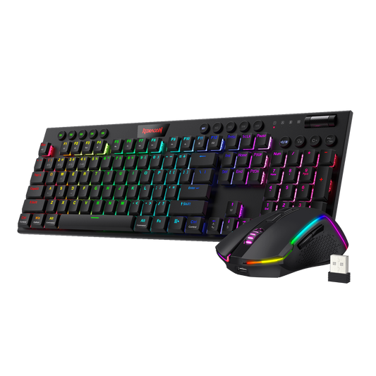 Redragon EU K618 PRO 3-Mode Wireless RGB Mechanical Keyboard and M693 Wireless Gaming Mouse Combo