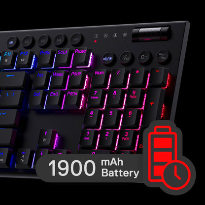 Redragon EU K618 Wireless Ultra-Thin Low Profile RGB Mechanical Keyboard