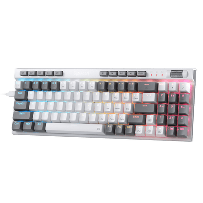 Redragon EU K655 75% RGB Wired Mechanical Gaming Keyboard, 78 Keys Hot-Swap Mechanical Keyboard w/Aluminum Cover Board, Upgraded Socket and Onboard Macro/Media Keys, Quiet Linear Red Switch