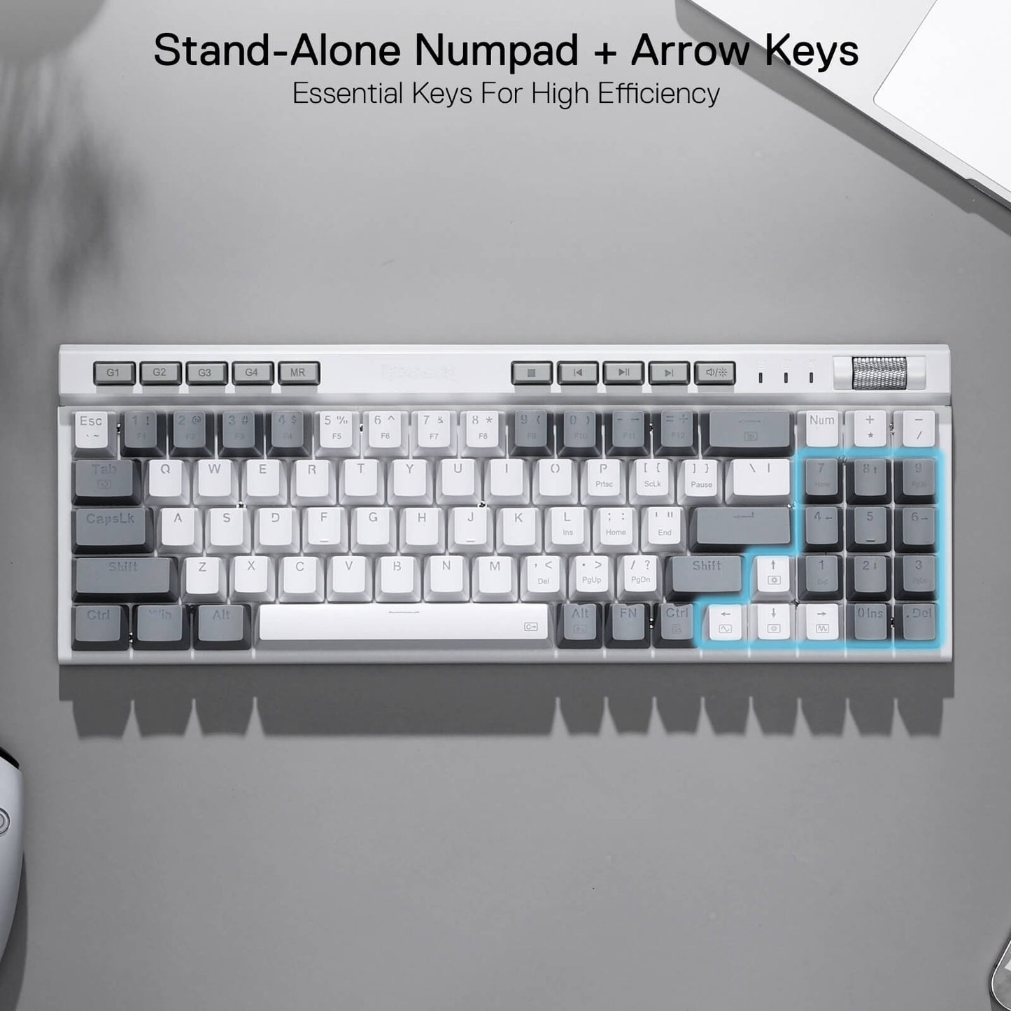 Redragon EU K655 75% RGB Wired Mechanical Gaming Keyboard, 78 Keys Hot-Swap Mechanical Keyboard w/Aluminum Cover Board, Upgraded Socket and Onboard Macro/Media Keys, Quiet Linear Red Switch