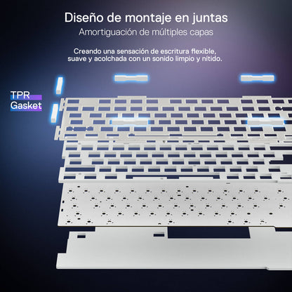 Redragon EU TPR gasket design with text on a dark background