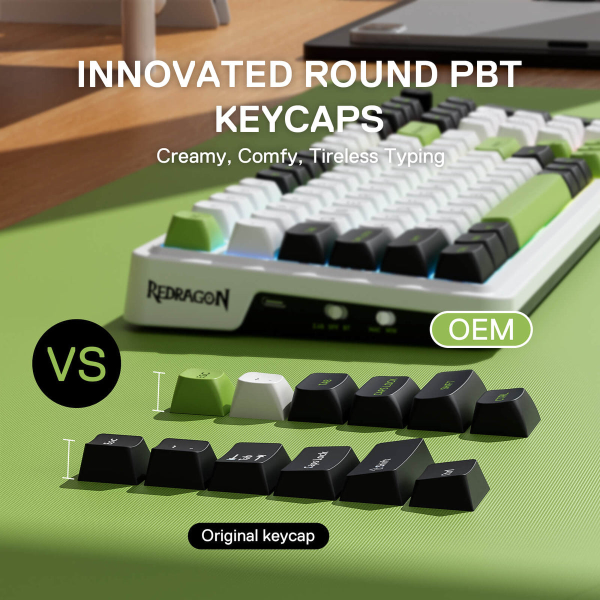 Redragon EU K686 PRO 98 Keys Wireless Gasket RGB Gaming Keyboard with DSA PBT Keycaps DSA Profile Keys for a Comfortable and Effortless Typing Experience