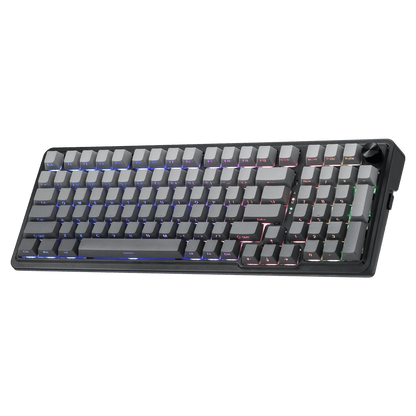 Redragon EU K686 PRO 98 Keys Wireless Gasket RGB Gaming Keyboard, 3-Mode PBT Mechanical Keyboard w/Hot-Swap South-Facing RGB Socket, Dedicated Knob Control & 5-Layer Noise Dampening, Gradient PBT Keycaps