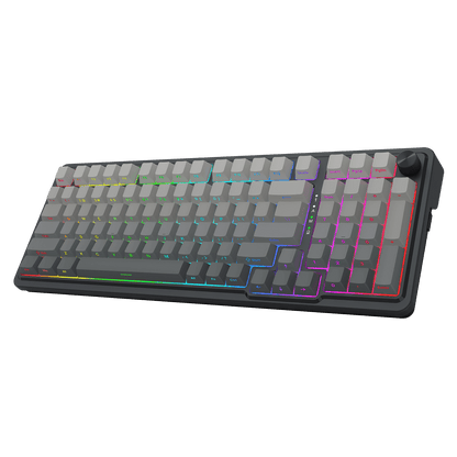 Redragon EU K686 PRO 98 Keys Wireless Gasket RGB Gaming Keyboard, 3-Mode PBT Mechanical Keyboard w/Hot-Swap South-Facing RGB Socket, Dedicated Knob Control & 5-Layer Noise Dampening, Gradient PBT Keycaps