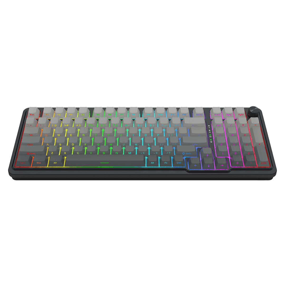 Redragon EU K686 PRO 98 Keys Wireless Gasket RGB Gaming Keyboard, 3-Mode PBT Mechanical Keyboard w/Hot-Swap South-Facing RGB Socket, Dedicated Knob Control & 5-Layer Noise Dampening, Gradient PBT Keycaps