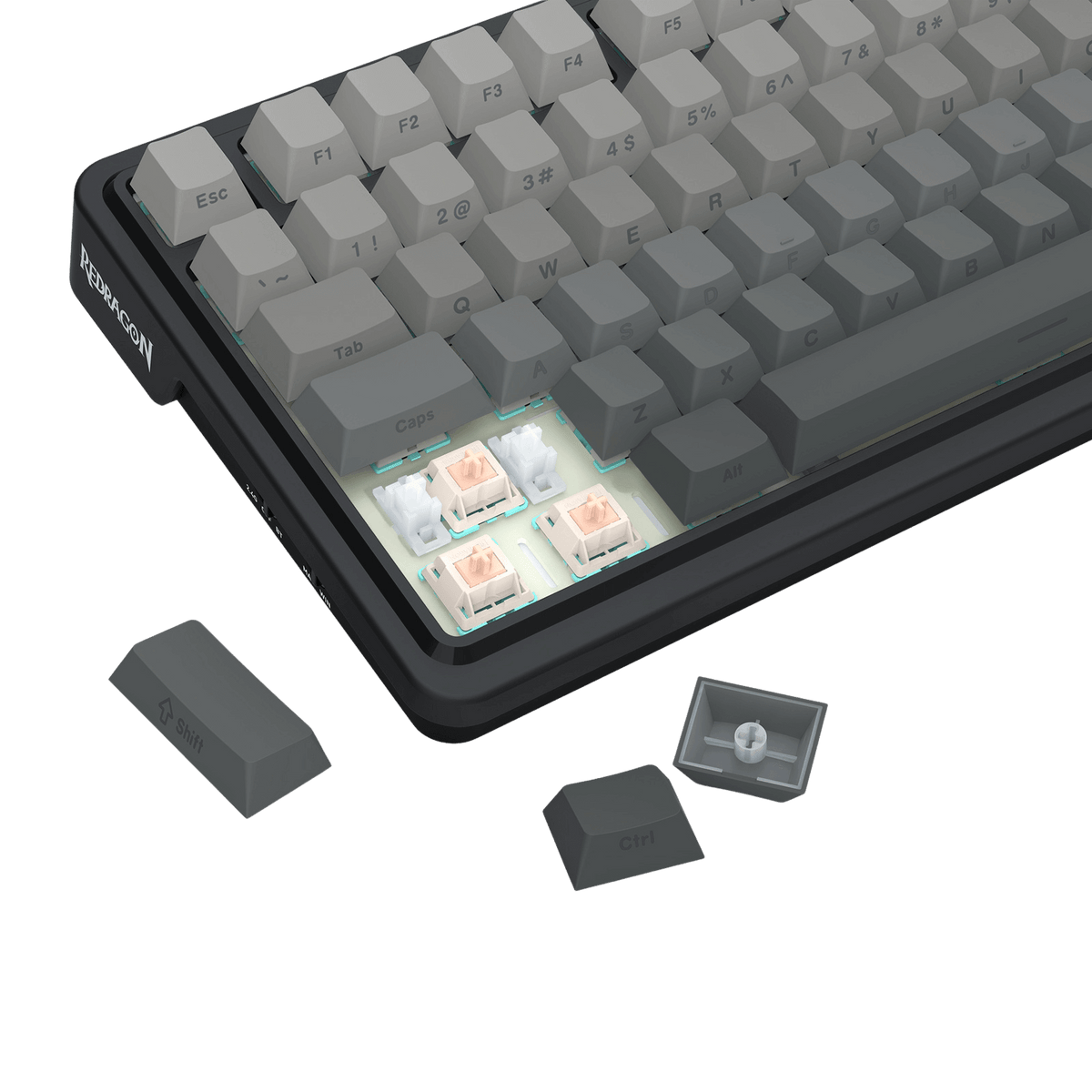 Redragon EU K686 PRO 98 Keys Wireless Gasket RGB Gaming Keyboard, 3-Mode PBT Mechanical Keyboard w/Hot-Swap South-Facing RGB Socket, Dedicated Knob Control & 5-Layer Noise Dampening, Gradient PBT Keycaps