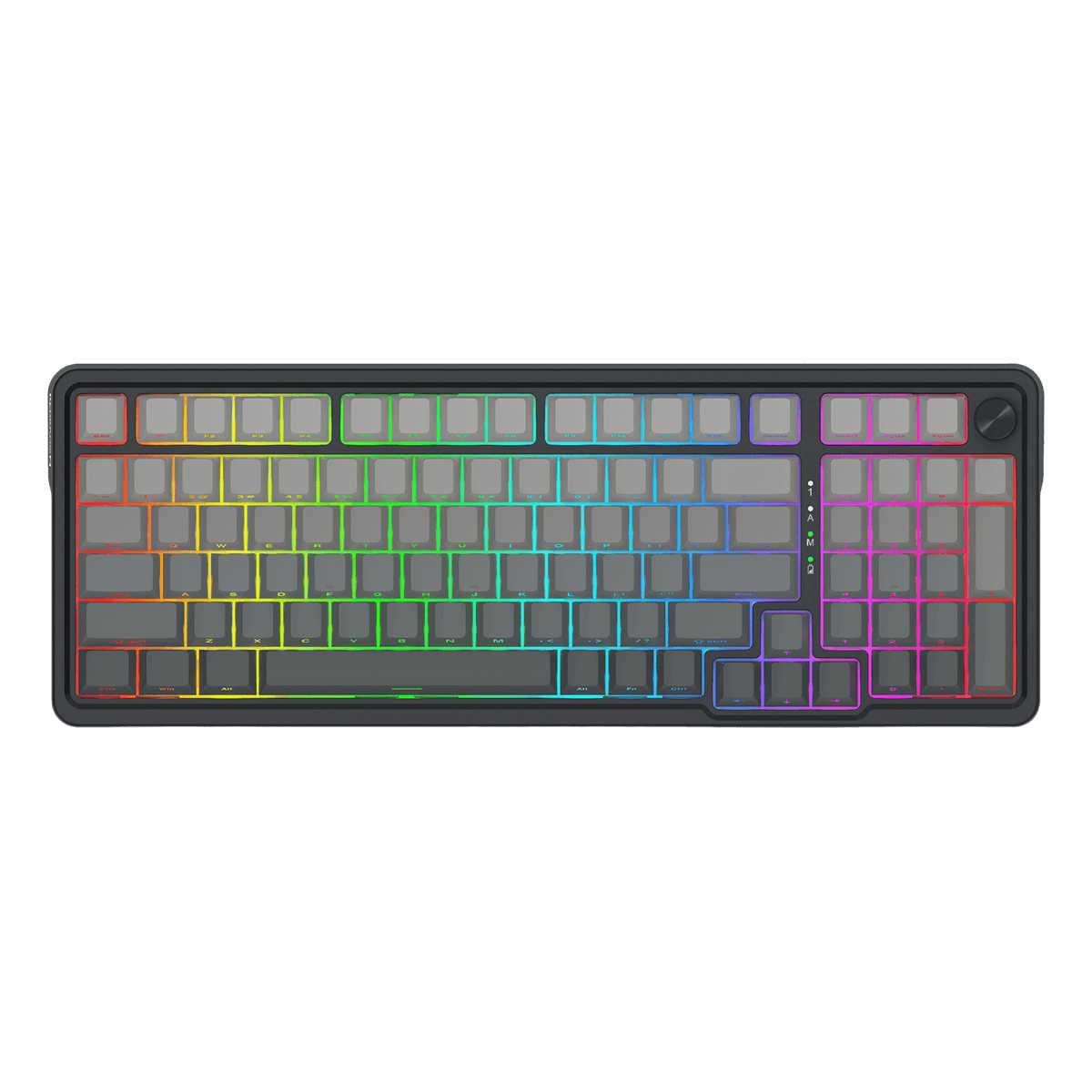 Redragon EU K686 PRO 98 Keys Wireless Gasket RGB Gaming Keyboard, 3-Mode PBT Mechanical Keyboard w/Hot-Swap South-Facing RGB Socket, Dedicated Knob Control & 5-Layer Noise Dampening, Gradient PBT Keycaps