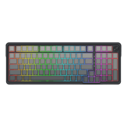 Redragon EU K686 PRO 98 Keys Wireless Gasket RGB Gaming Keyboard, 3-Mode PBT Mechanical Keyboard w/Hot-Swap South-Facing RGB Socket, Dedicated Knob Control & 5-Layer Noise Dampening, Gradient PBT Keycaps