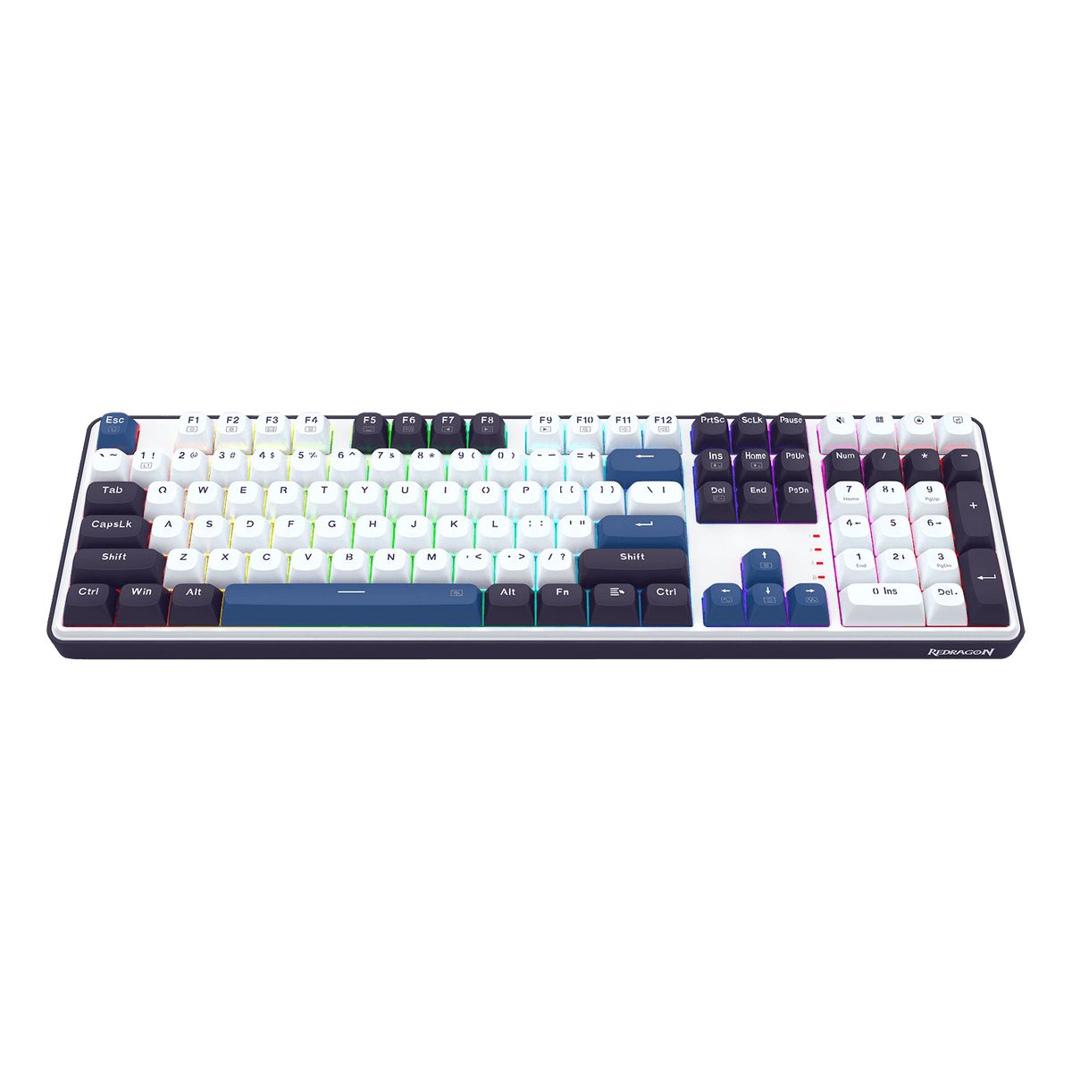 Redragon EU K689 Wired Gasket RGB Gaming Keyboard, 104 Keys + Extra 4 Hotkeys Mechanical Keyboard w/Upgraded Hot-swappable Socket, 5-Layer Noise Dampening, Mixed Color Keycaps, Custom Linear Switch