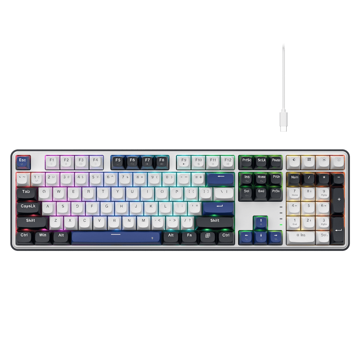Redragon EU K689 Wired Gasket RGB Gaming Keyboard, 104 Keys + Extra 4 Hotkeys Mechanical Keyboard w/Upgraded Hot-swappable Socket, 5-Layer Noise Dampening, Mixed Color Keycaps, Custom Linear Switch