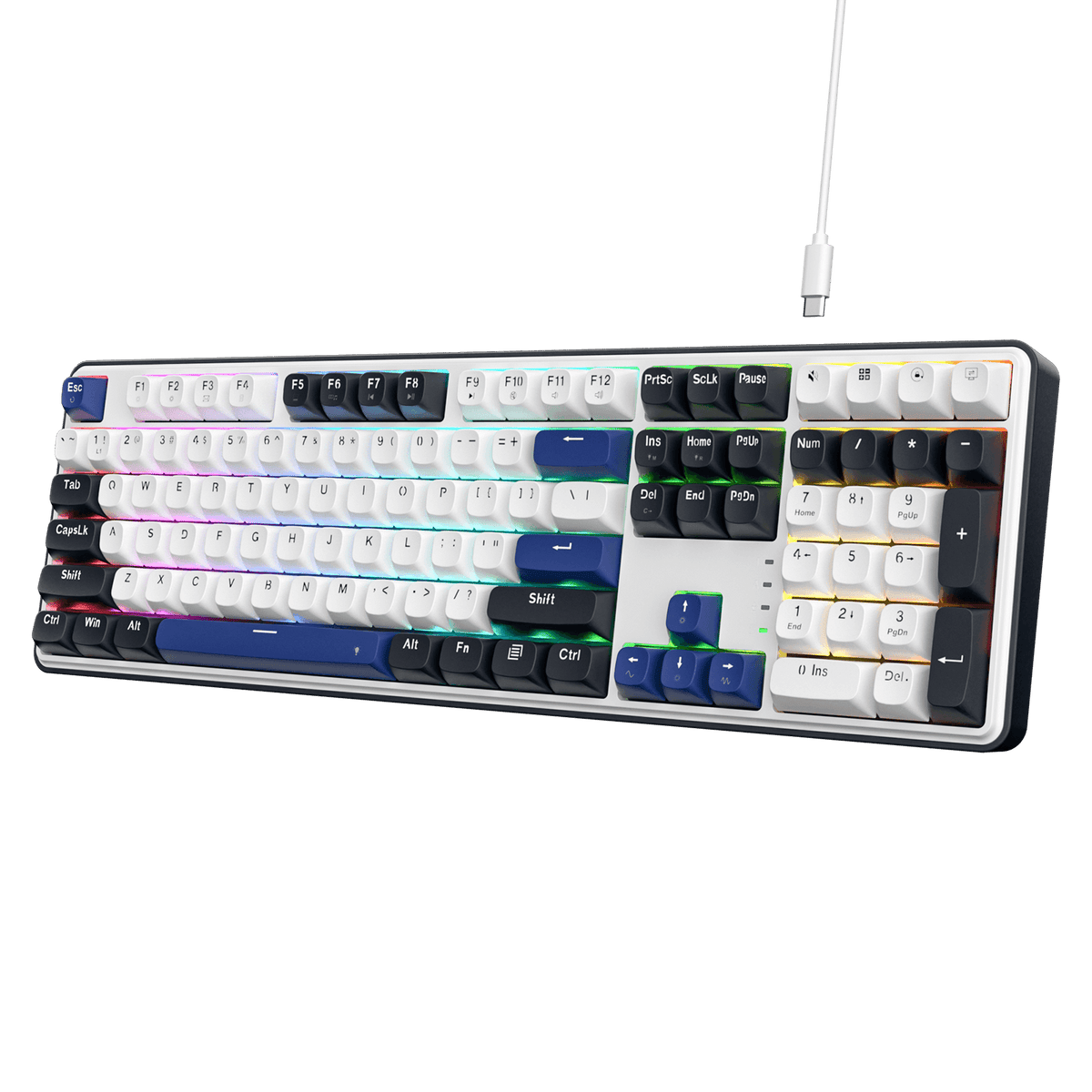 Redragon EU K689 Wired Gasket RGB Gaming Keyboard, 104 Keys + Extra 4 Hotkeys Mechanical Keyboard w/Upgraded Hot-swappable Socket, 5-Layer Noise Dampening, Mixed Color Keycaps, Custom Linear Switch