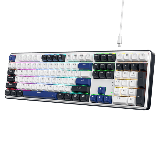 Redragon EU K689 Wired Gasket RGB Gaming Keyboard, 104 Keys + Extra 4 Hotkeys Mechanical Keyboard w/Upgraded Hot-swappable Socket, 5-Layer Noise Dampening, Mixed Color Keycaps, Custom Linear Switch