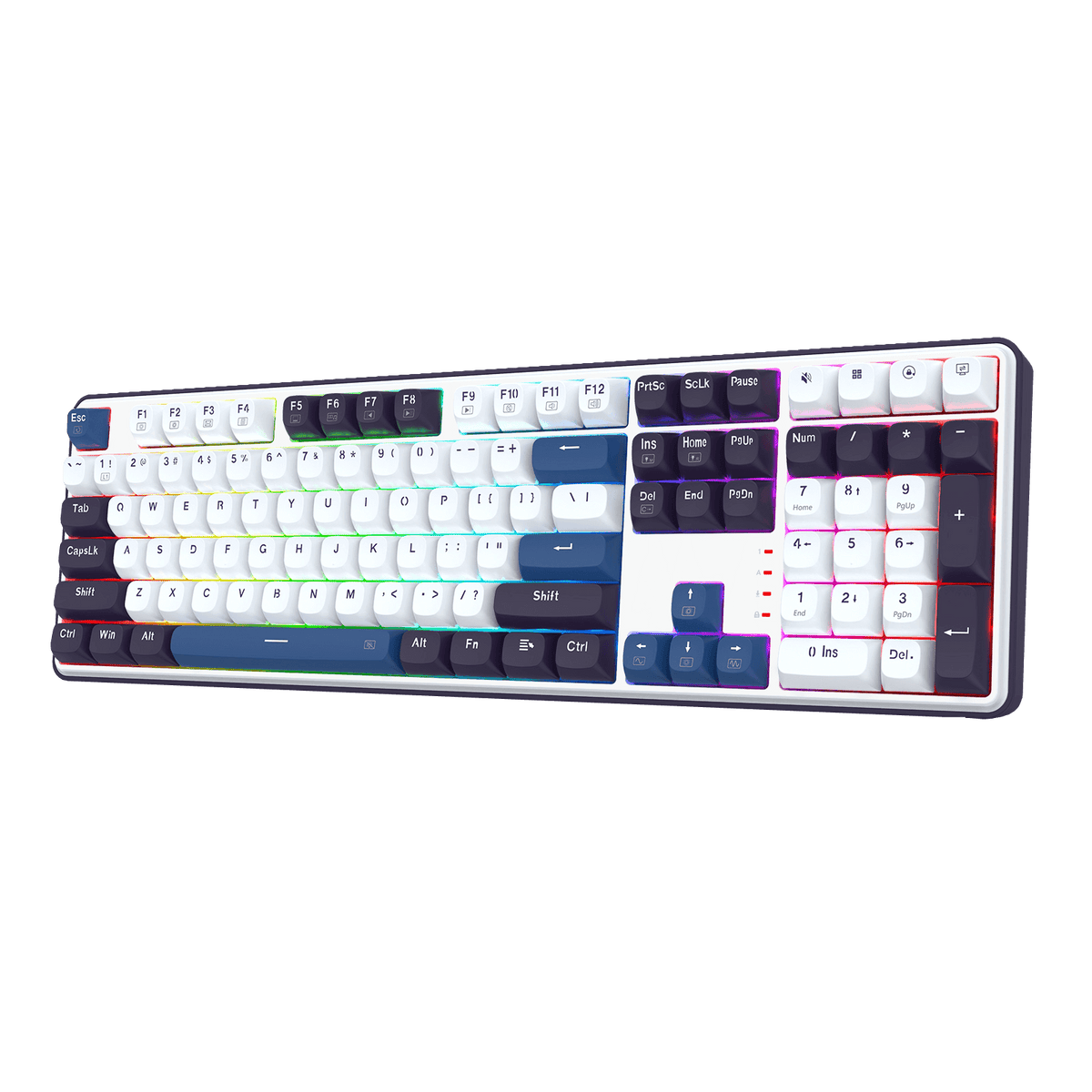 Redragon EU K689 Wired Gasket RGB Gaming Keyboard, 104 Keys + Extra 4 Hotkeys Mechanical Keyboard w/Upgraded Hot-swappable Socket, 5-Layer Noise Dampening, Mixed Color Keycaps, Custom Linear Switch
