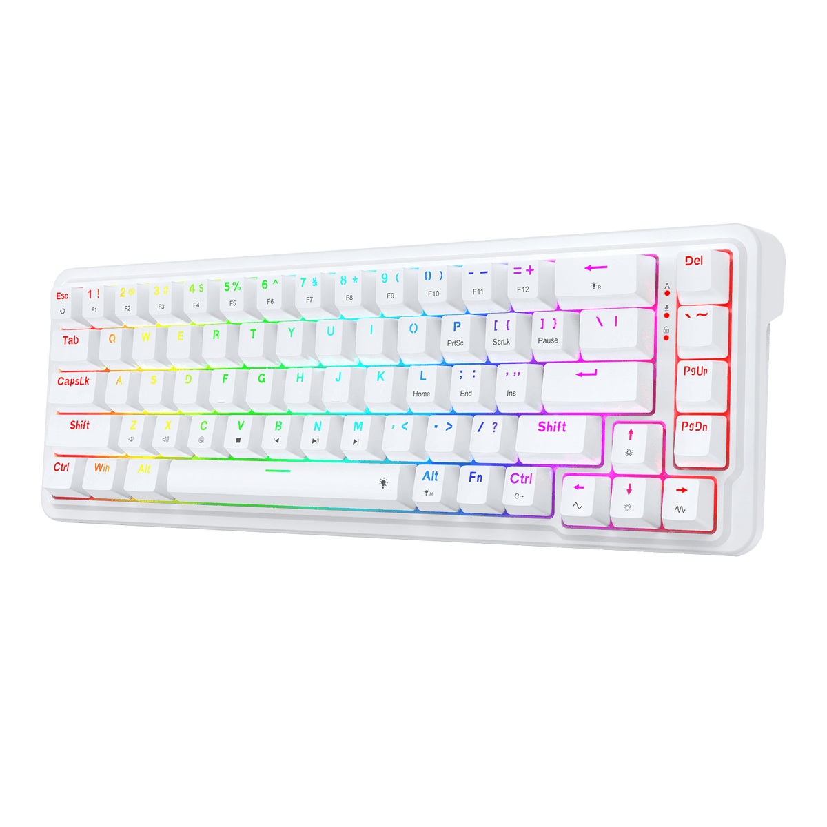 Redragon EU K709 65% Wired Gasket RGB Gaming Keyboard, 68 Keys Hot-Swap Compact Mechanical Keyboard w/Free-Mod Socket, 3-Layer Noise Dampening & Dedicated Arrow Keys, Quiet Custom Linear Switch