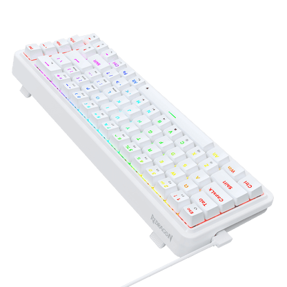 Redragon EU K709 65% Wired Gasket RGB Gaming Keyboard, 68 Keys Hot-Swap Compact Mechanical Keyboard w/Free-Mod Socket, 3-Layer Noise Dampening & Dedicated Arrow Keys, Quiet Custom Linear Switch