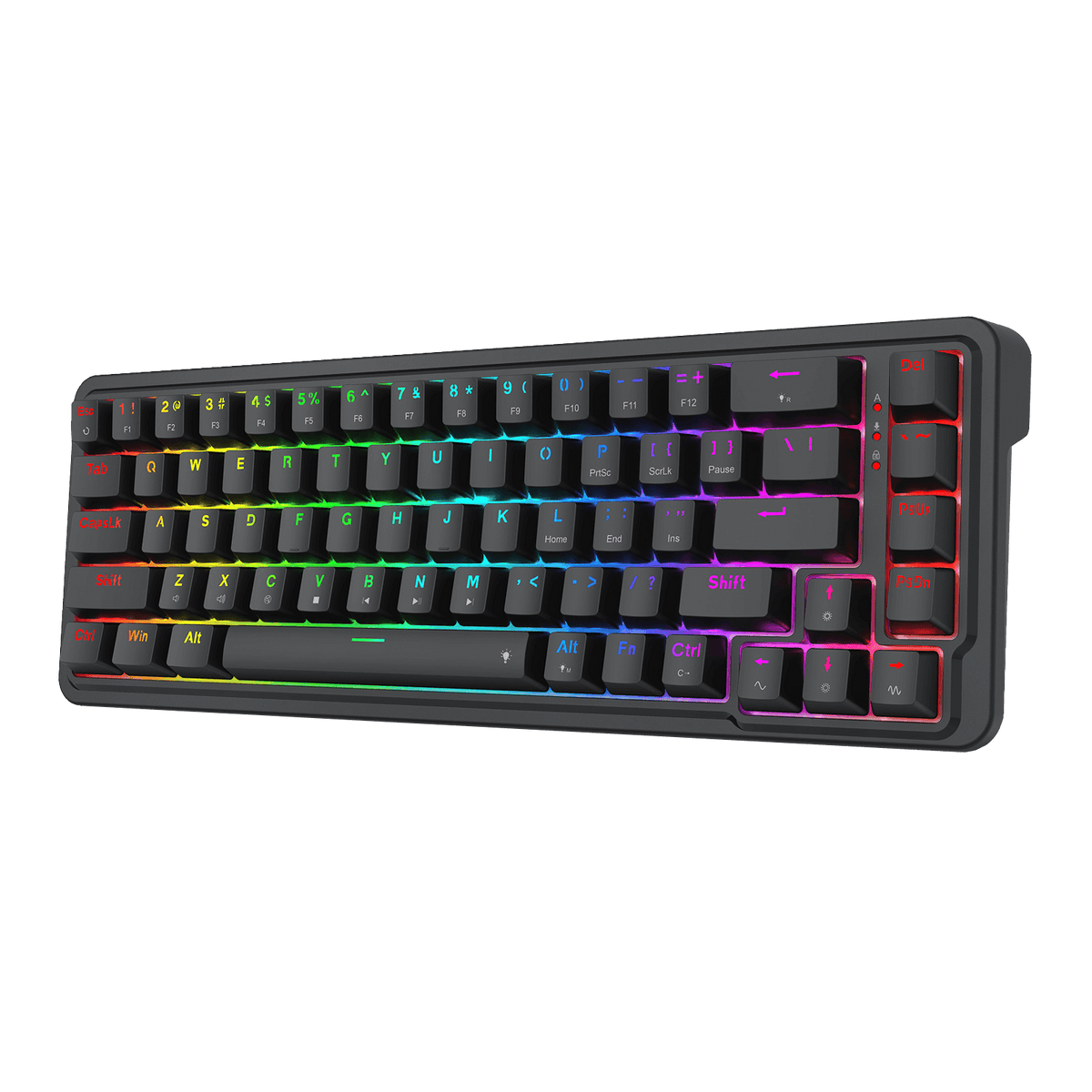 Redragon EU K709 65% Wired Gasket RGB Gaming Keyboard, 68 Keys Hot-Swap Compact Mechanical Keyboard w/Free-Mod Socket, 3-Layer Noise Dampening & Dedicated Arrow Keys, Quiet Custom Linear Switch
