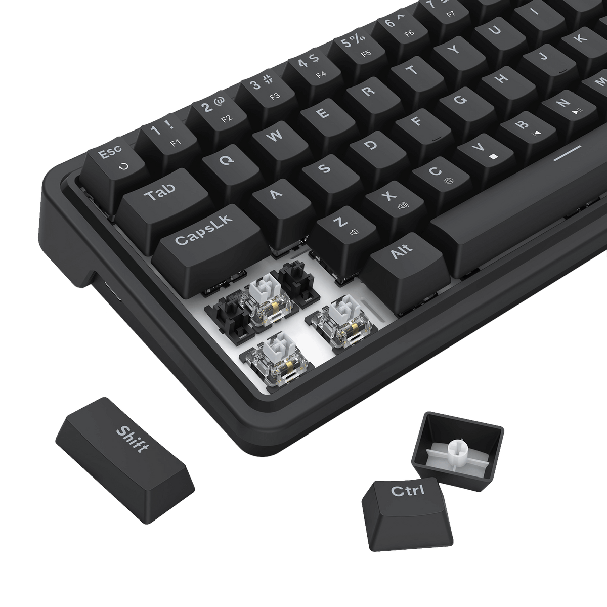 Redragon EU K709 65% Wired Gasket RGB Gaming Keyboard, 68 Keys Hot-Swap Compact Mechanical Keyboard w/Free-Mod Socket, 3-Layer Noise Dampening & Dedicated Arrow Keys, Quiet Custom Linear Switch