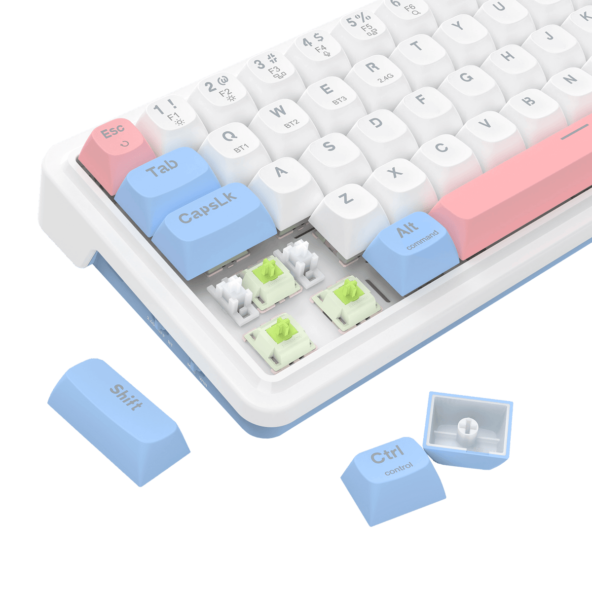 Redragon EU K709 PRO 65% Wireless Gasket RGB Gaming Keyboard, 68 Keys Hot-Swap Compact Mechanical Keyboard w/Free-Mod Socket, 5-Layer Noise Dampening & Round PBT Keycaps, Quiet Custom Linear Switch