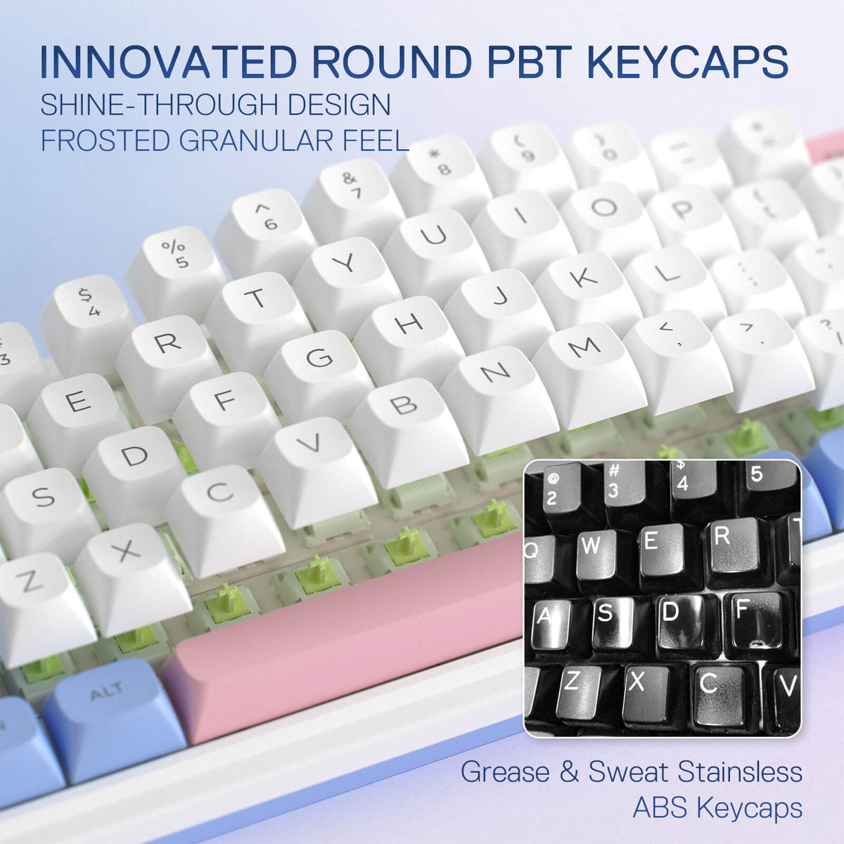 Redragon EU K709 PRO 65% Wireless Gasket RGB Gaming Keyboard, 68 Keys Hot-Swap Compact Mechanical Keyboard w/Free-Mod Socket, 5-Layer Noise Dampening & Round PBT Keycaps, Quiet Custom Linear Switch
