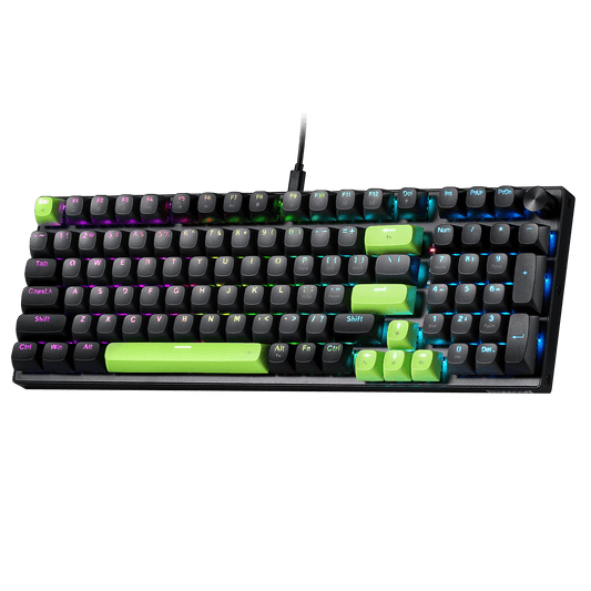 Redragon K740 98 Keys Wired RGB Gaming Keyboard, 95% PBT Mechanical Keyboard w/Solid Aluminum Base, Dedicated Knob Control & Hot-Swap Socket, Custom Linear Switch