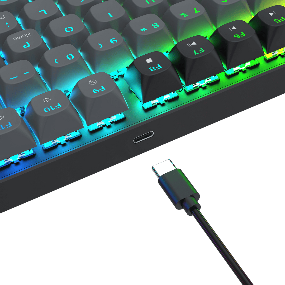 Redragon K740 98 Keys Wired RGB Gaming Keyboard, 95% PBT Mechanical Keyboard w/Solid Aluminum Base, Dedicated Knob Control & Hot-Swap Socket, Custom Linear Switch
