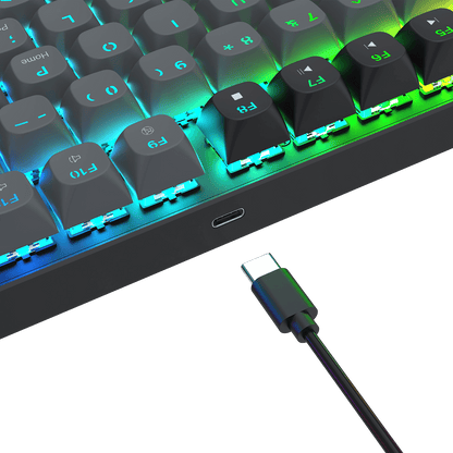 Redragon K740 98 Keys Wired RGB Gaming Keyboard, 95% PBT Mechanical Keyboard w/Solid Aluminum Base, Dedicated Knob Control & Hot-Swap Socket, Custom Linear Switch