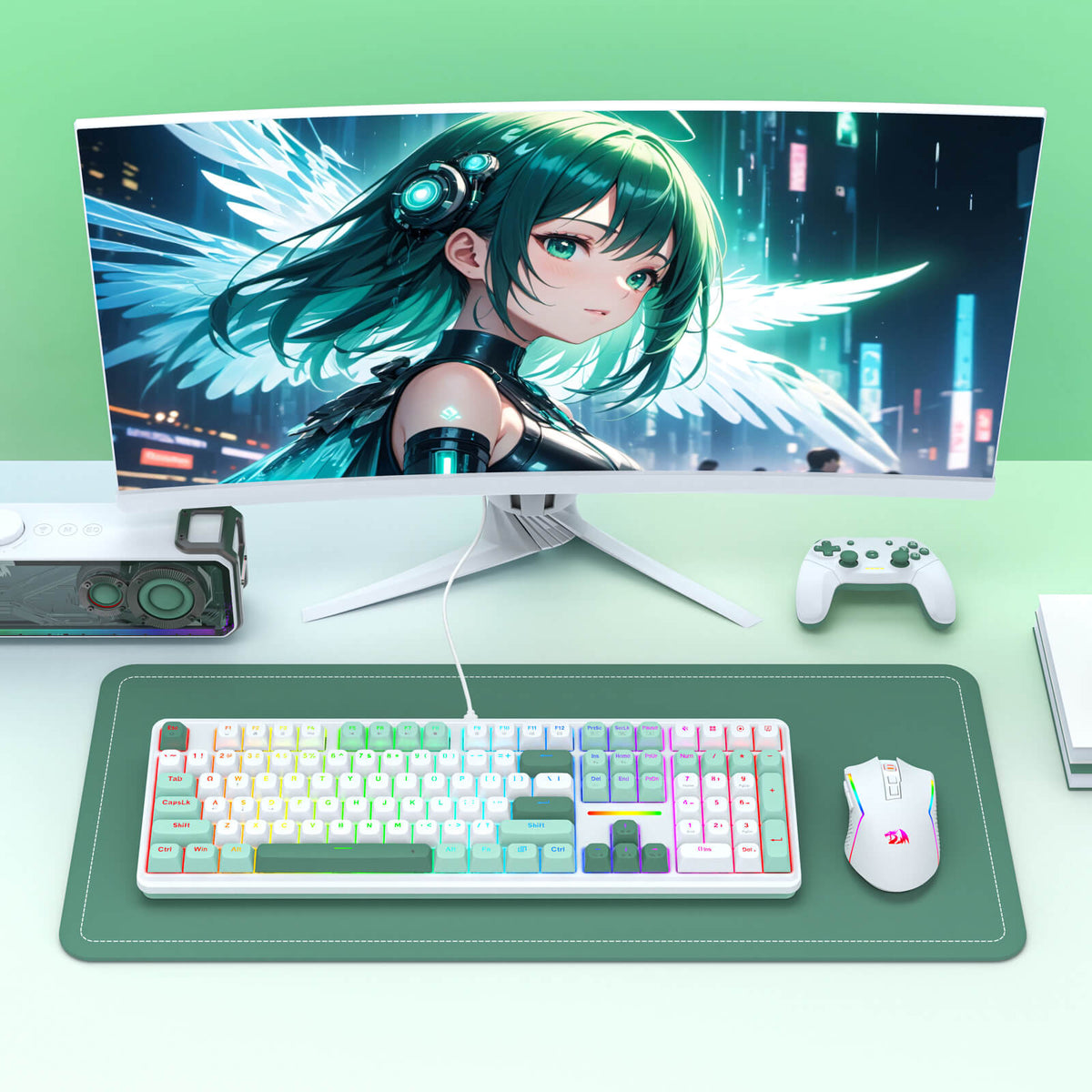 Redragon EU K745 HE Rapid Trigger Gaming Keyboard, 8K Wired Mechanical Keyboard w/Next-Gen UltraMag 100% POM Silky Magnetic Switch, Dual-Module Floating Patent Structure Design, 5-Layer Noise Dampening