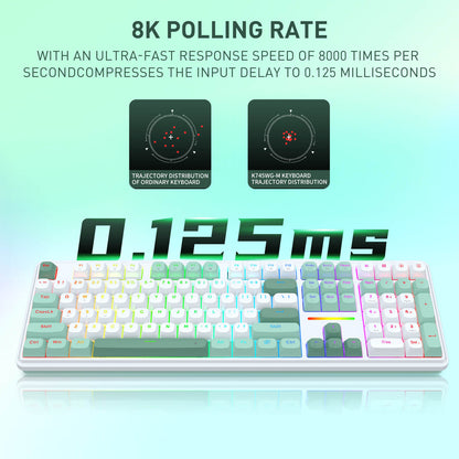 Redragon EU K745 HE Rapid Trigger Gaming Keyboard, 8K Wired Mechanical Keyboard w/Next-Gen UltraMag 100% POM Silky Magnetic Switch, Dual-Module Floating Patent Structure Design, 5-Layer Noise Dampening
