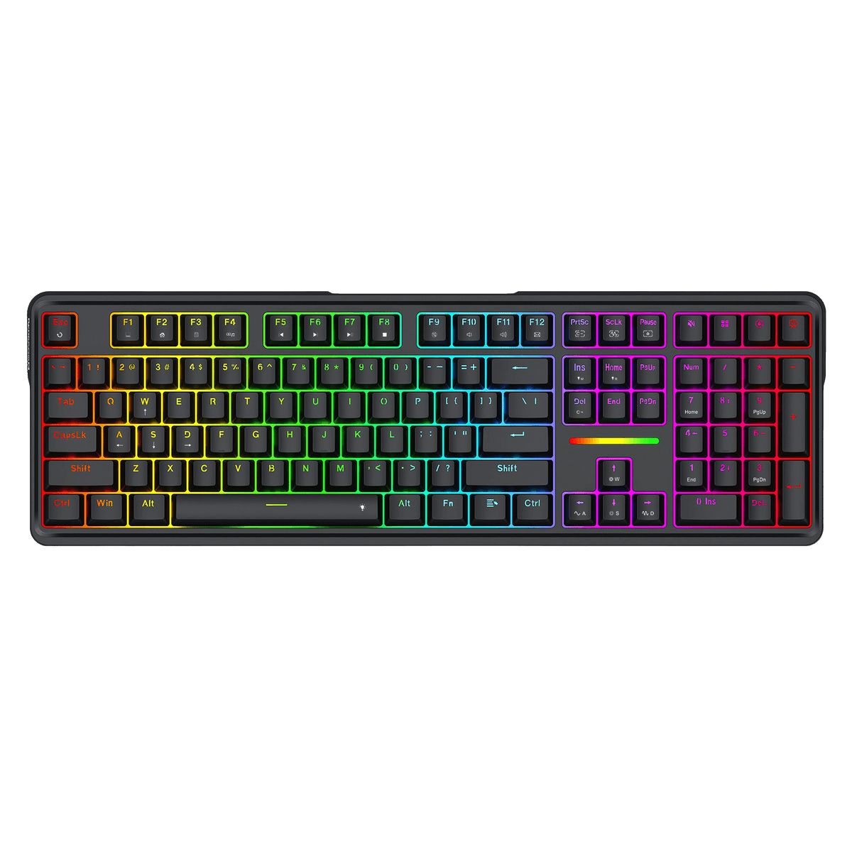 Redragon EU K745 Wired Gasket RGB Gaming Keyboard, 108 Keys Mechanical Keyboard w/Extra 4 Hotkeys, Upgraded Hot-swappable Socket, 5-Layer Noise Dampening, Creamy & Thocky Custom Linear Switch