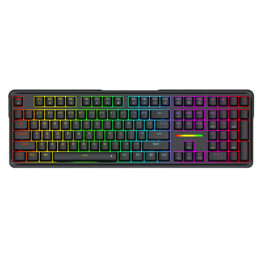 Redragon EU K745 Wired Gasket RGB Gaming Keyboard, 108 Keys Mechanical Keyboard w/Extra 4 Hotkeys, Upgraded Hot-swappable Socket, 5-Layer Noise Dampening, Creamy & Thocky Custom Linear Switch