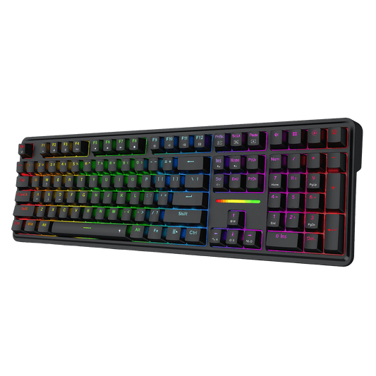 Redragon EU K745 Wired Gasket RGB Gaming Keyboard, 108 Keys Mechanical Keyboard w/Extra 4 Hotkeys, Upgraded Hot-swappable Socket, 5-Layer Noise Dampening, Creamy & Thocky Custom Linear Switch