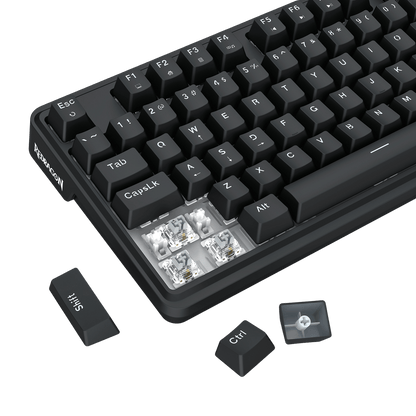 Redragon EU K745 Wired Gasket RGB Gaming Keyboard, 108 Keys Mechanical Keyboard w/Extra 4 Hotkeys, Upgraded Hot-swappable Socket, 5-Layer Noise Dampening, Creamy & Thocky Custom Linear Switch