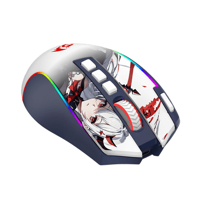Redragon EU M612AK PRO RGB Gaming Mouse, 8000 DPI Wired/Wireless Optical Mouse with 9 Programmable Buttons & 7 Backlit Modes, BT & 2.4G Wireless, Software Supports DIY Keybinds Rapid Fire Button