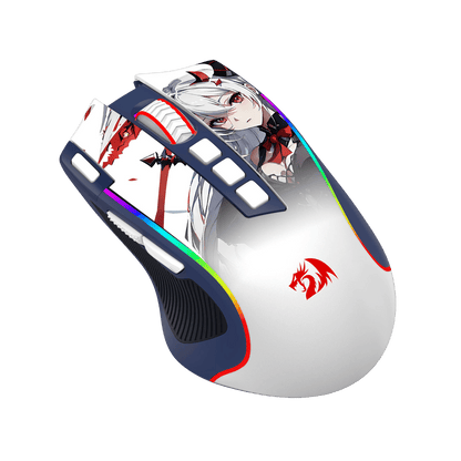 Redragon M612AK PRO RGB Gaming Mouse, 8000 DPI Wired/Wireless Optical Mouse with 9 Programmable Buttons & 7 Backlit Modes, BT & 2.4G Wireless, Software Supports DIY Keybinds Rapid Fire Button, Redragon EU